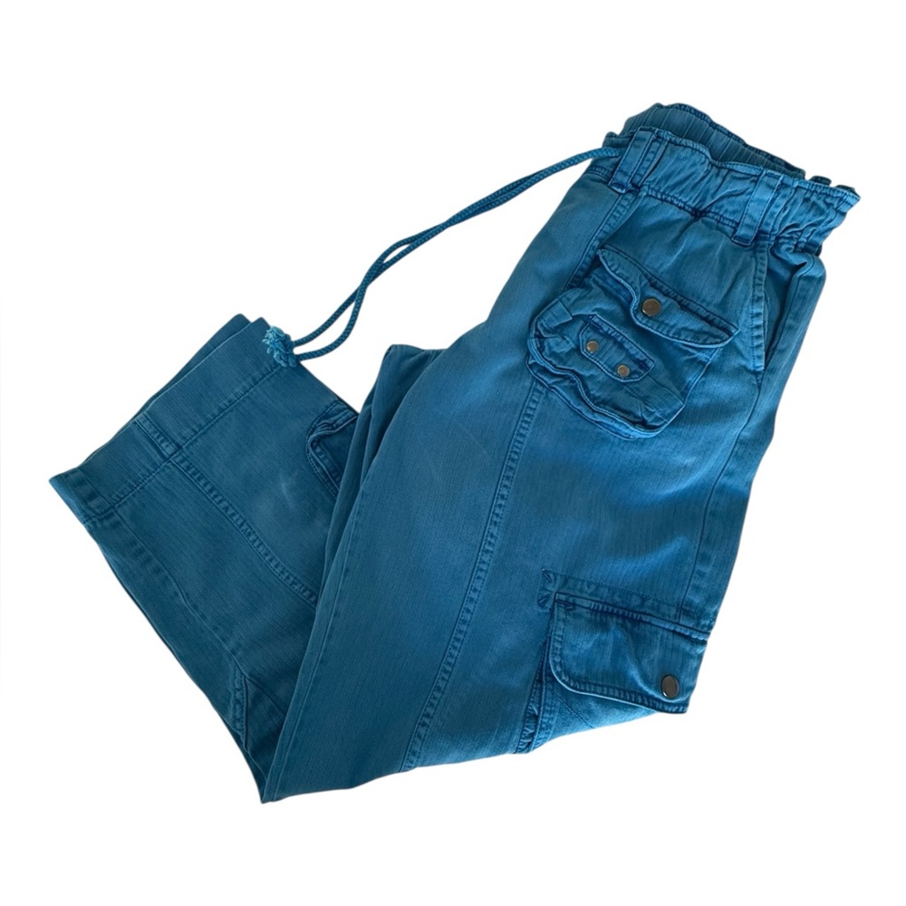 We The Free Tahiti Cargo Pants W’s M Lake Victoria Blue Cargo Joggers Utility - Picture 12 of 16